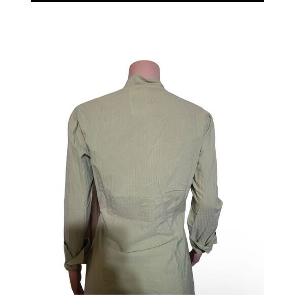 Pulp womens long sleeve lettuce mandarin collar button front shirt M - Picture 6 of 6